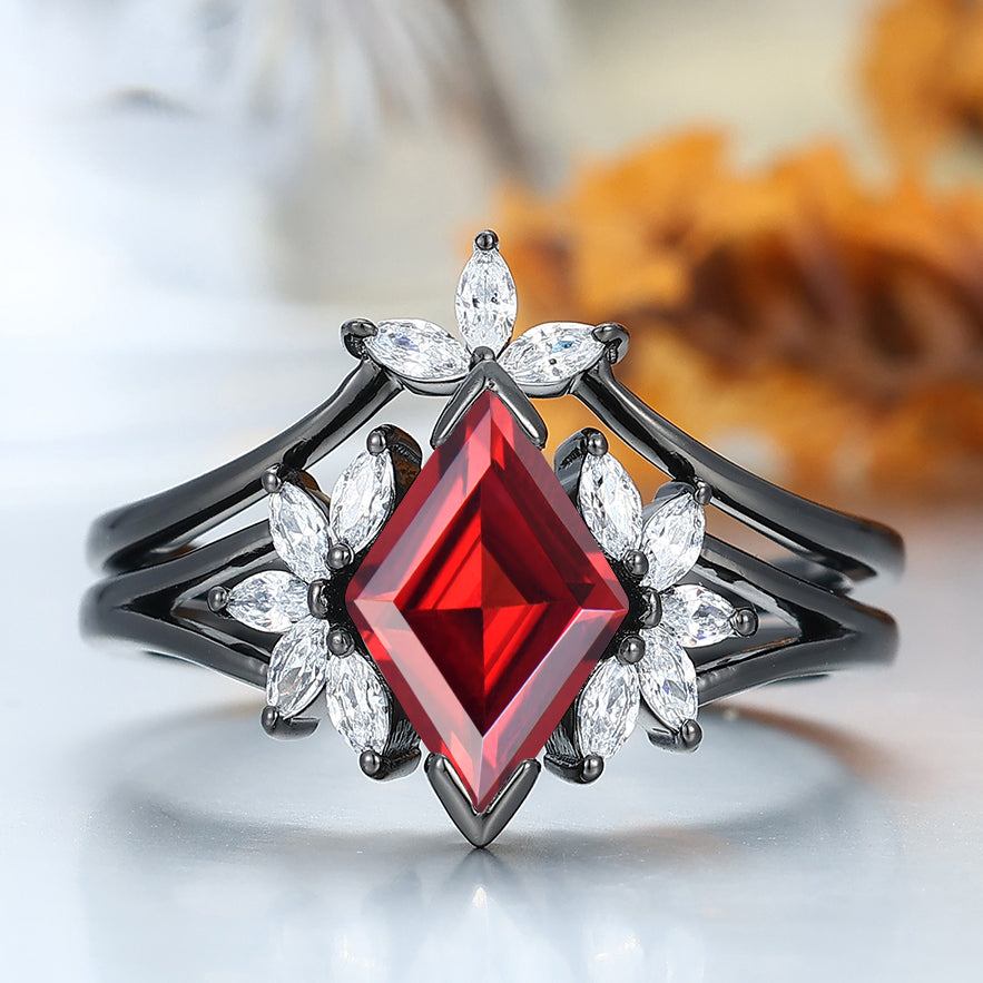 Dazzling Nature Set di anelli da fidanzamento e nuziali in argento