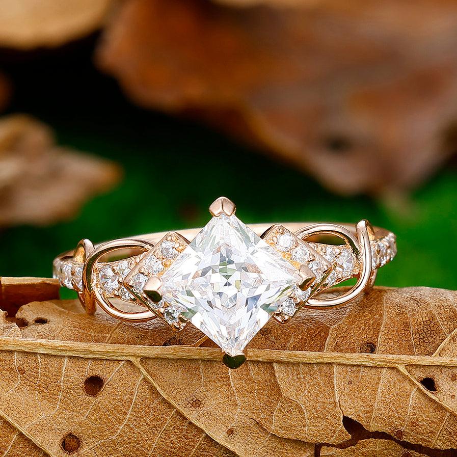 Wedding 1.15ct Solitaire Women's 18k White Gold Ring In India At - Foto 9