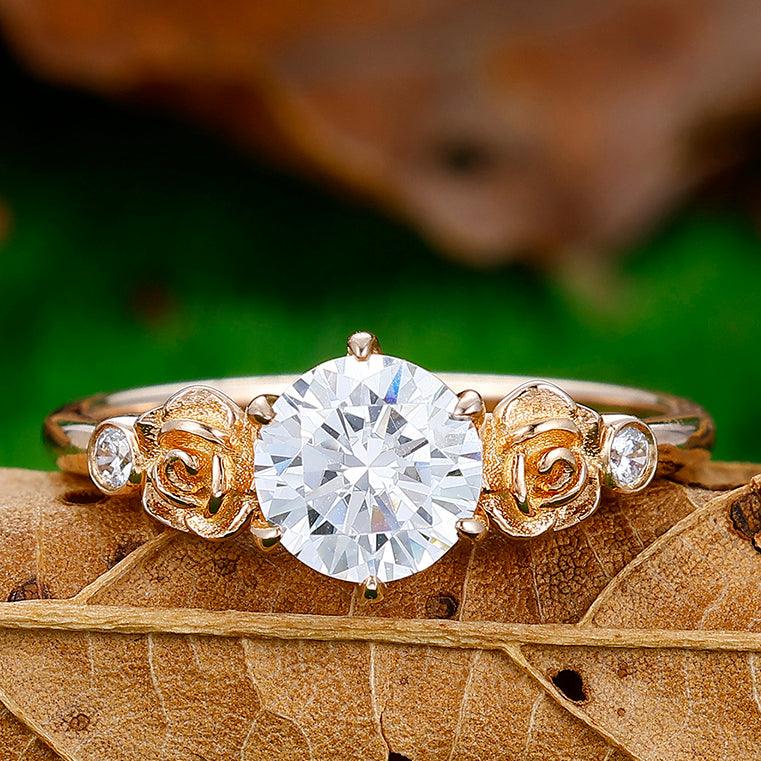 Anello di fidanzamento personalizzato con taglio ovale in oro rosa 10 Anello di fidanzamento personalizzato con taglio ovale in oro rosa 10