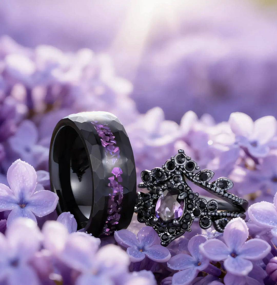 Amethyst Couple Rings: Purple Symbolism, Best Settings & Buying Guide