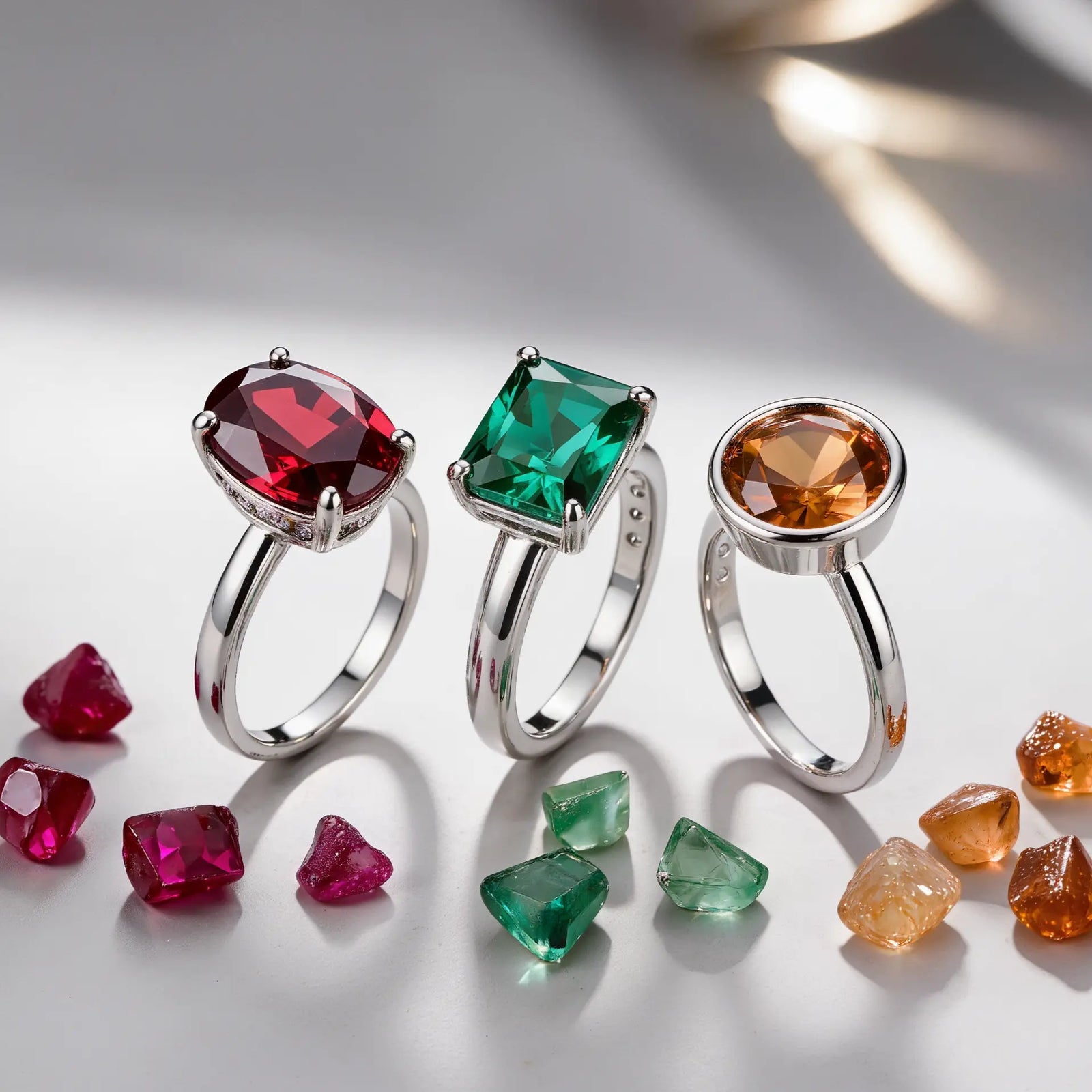Garnet Ring Guide Featuring Red Green and Orange Garnet Gemstone Rings