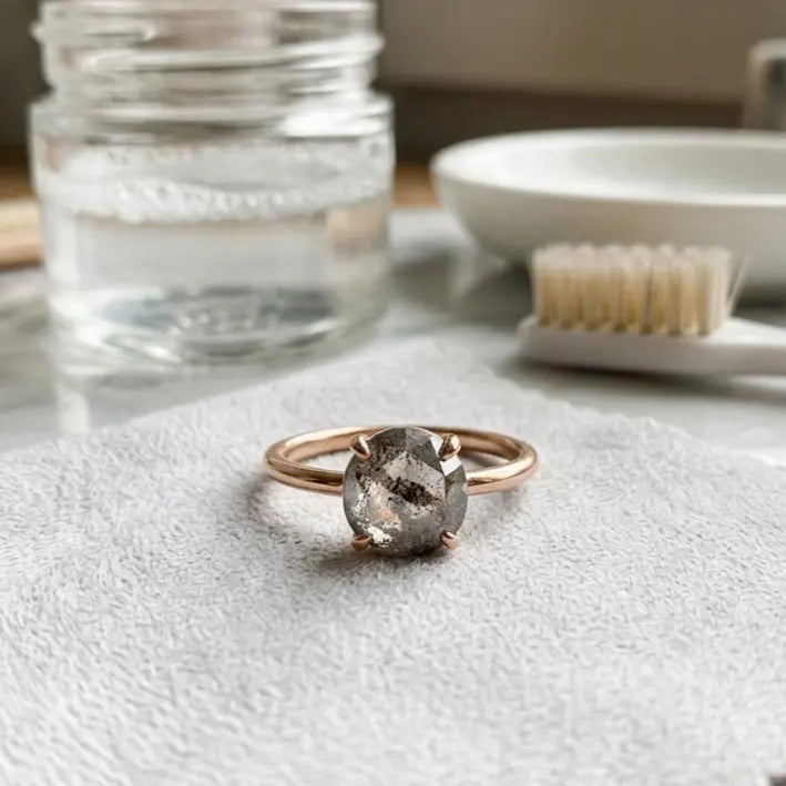 How to Care for a Salt and Pepper Diamond Ring with Safe Cleaning Methods