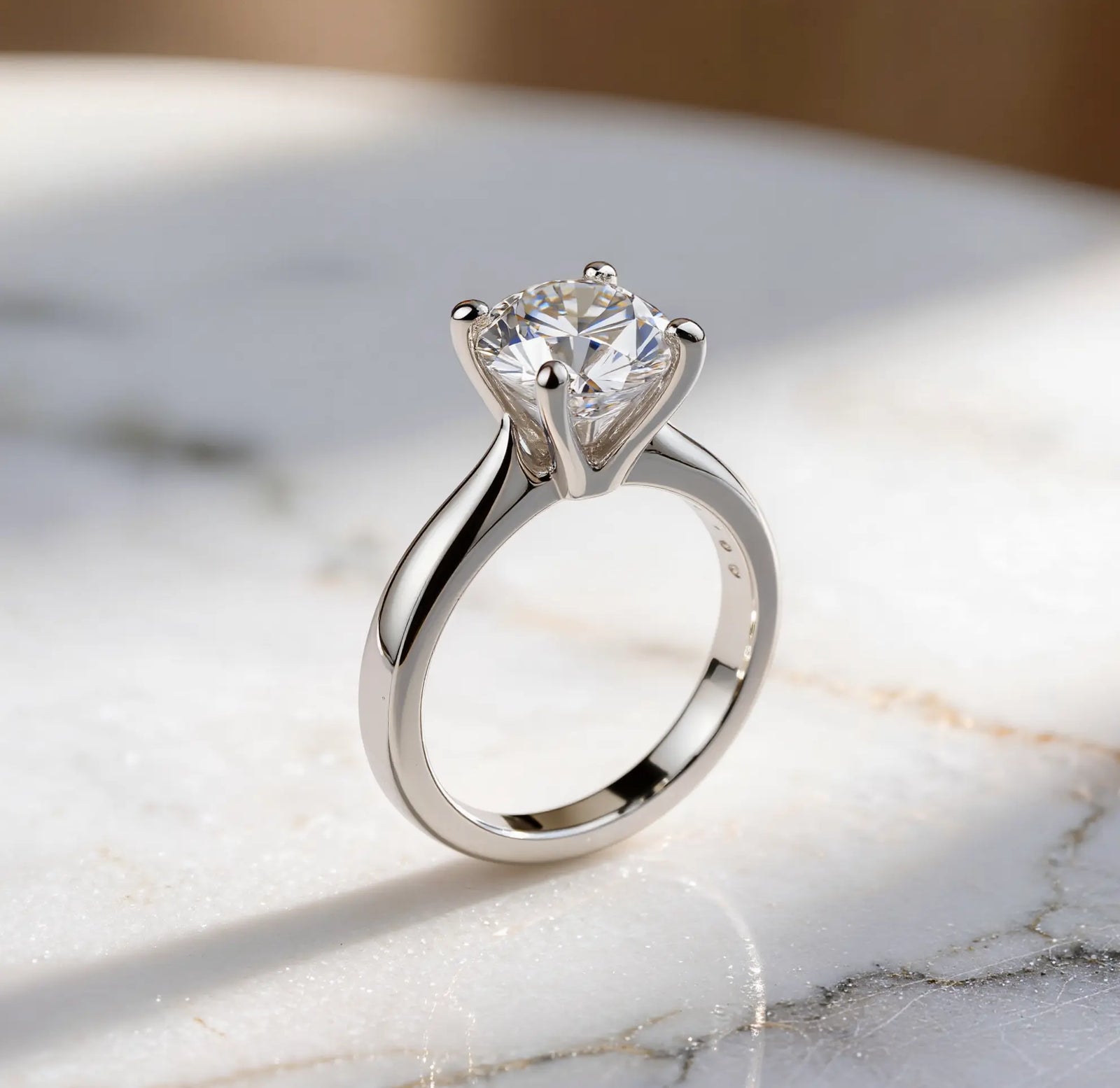 Lab-Grown Diamond Ring in 2026 Showing Classic Solitaire Engagement Ring Design