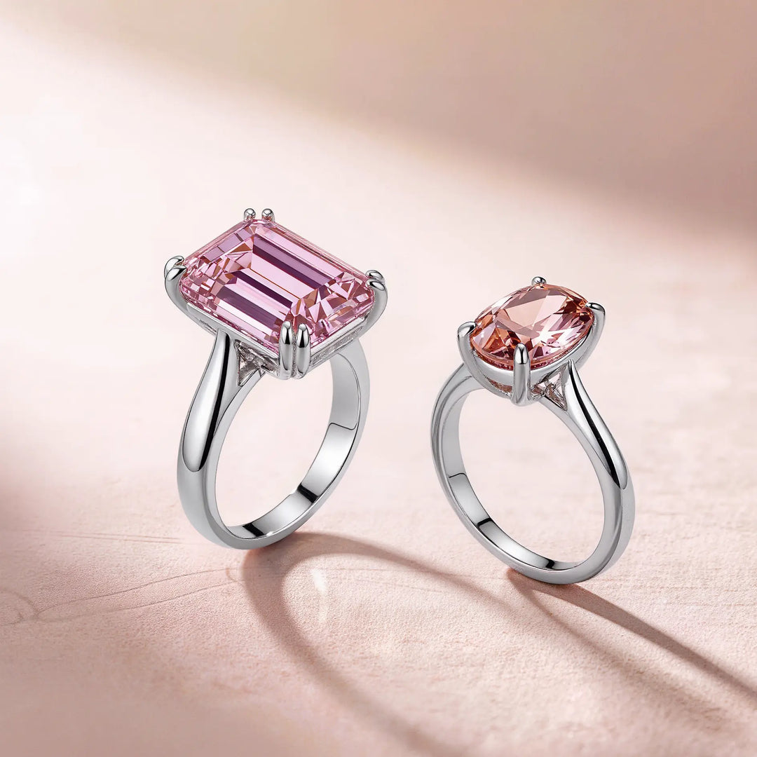 Pink Emerald Cut vs. Morganite Ring: Clearing the Confusion