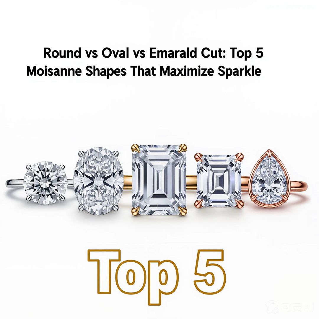 Round vs. Oval vs. Emerald Cut: Top 5 Moissanite Shapes That Maximize Sparkle