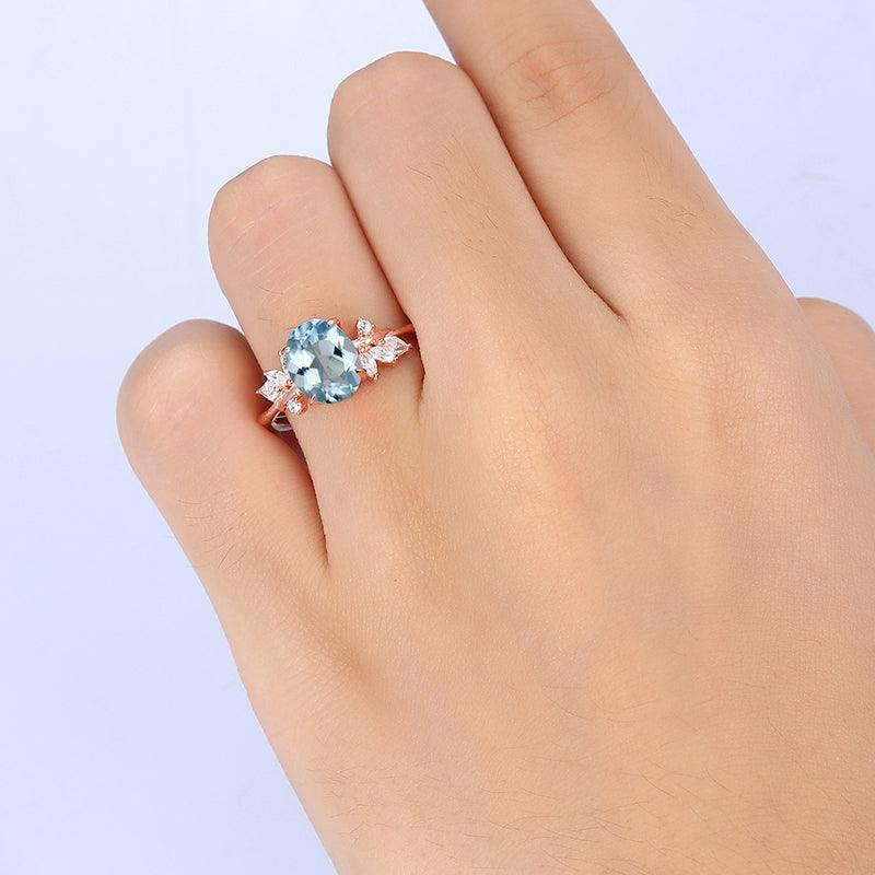 Dazzle Your Love Story with Aquamarine Engagement Rings - Esdomera