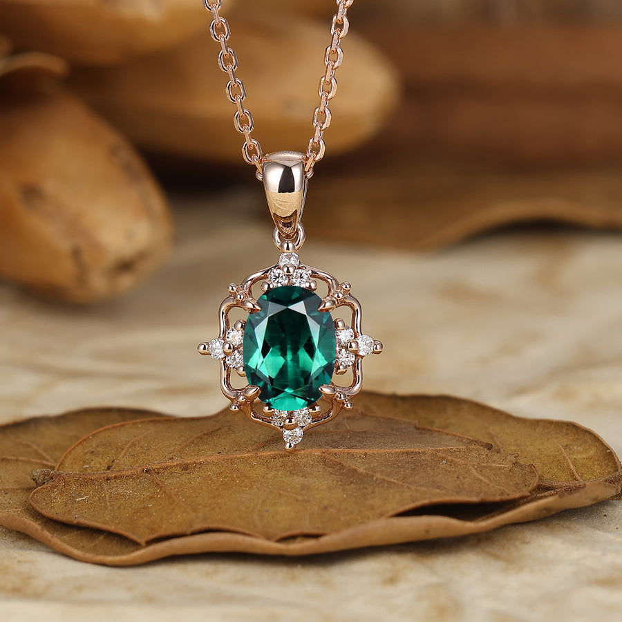 Vintage Oval Natural Red Garnet Pendant Necklace Women Anniversary Bridal Pendant (Copy) -  Esdomera.com