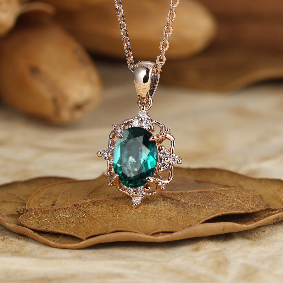Vintage Oval Natural Red Garnet Pendant Necklace Women Anniversary Bridal Pendant (Copy) -  Esdomera.com