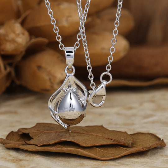 Vintage Pear Cut Aquamarine Necklace Bridal Pendant Necklace March Birthstone Gift