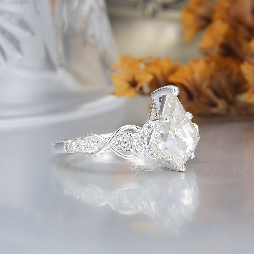 Unique 1.8CT Kite Cut Moissanite Engagement Vine Ring For Women Gift -  Esdomera.com