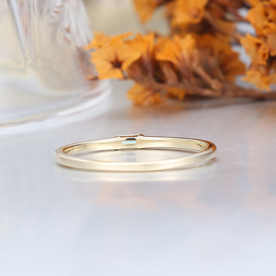 Bague de fiançailles solitaire simple en moissanite rectangulaire, alliance fine en moissanite pour elle