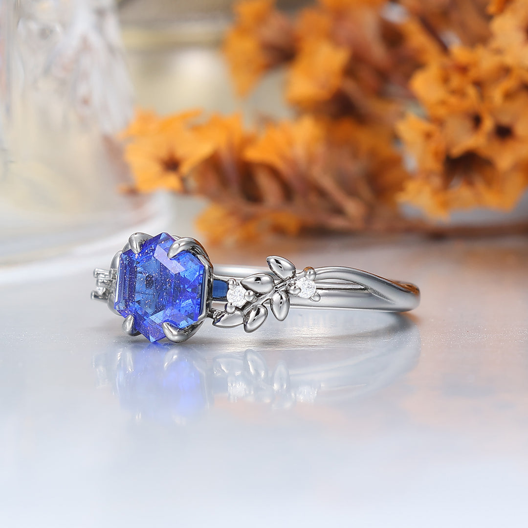 Anneaux de fiançailles en grès Galaxy Design Blé Couple Bagues de mariage personnalisées pour lui et pour elle