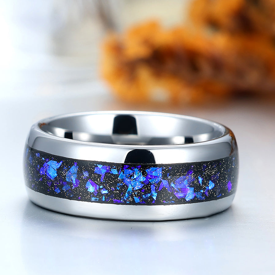 Anello nuziale Space Galaxy da 8 mm / Anello nuziale in tungsteno martellato nero / Anello da uomo / Anello Nebulosa di Orione, Anello da uomo Galaxy - Italia Anello nuziale Space Galaxy da 8 mm / Anello nuziale in tungsteno martellato nero / Anello da uomo / Anello Nebulosa di Orione, Anello da uomo Galaxy - Italia