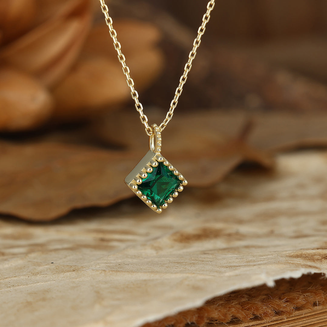 Girocollo In Oro Con Pietre Verdi A Zig Zag | Collane - Foto 7