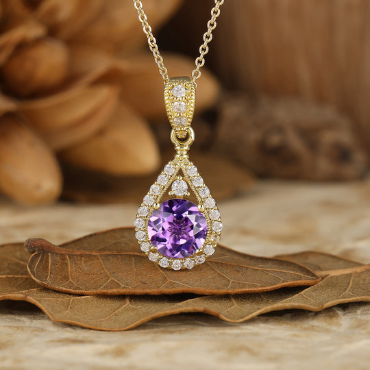 Collier en agate mousse avec pendentif goutte d'eau inspiré de la nature, coupe ronde, collier en agate mousse pour elle