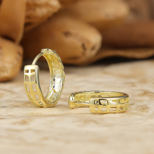 Rustic Feather Inspired Silver & K Gold Hoop Earrings Boho Minimalist Wedding Earrings For Her