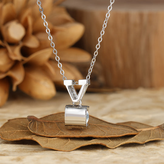 925 Argent Sterling Élégant Collier Pendentif Améthyste Naturelle Style Col V 14K Or