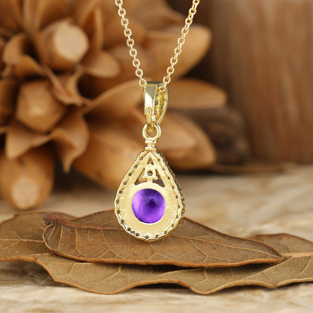 Collier en agate mousse avec pendentif goutte d'eau inspiré de la nature, coupe ronde, collier en agate mousse pour elle