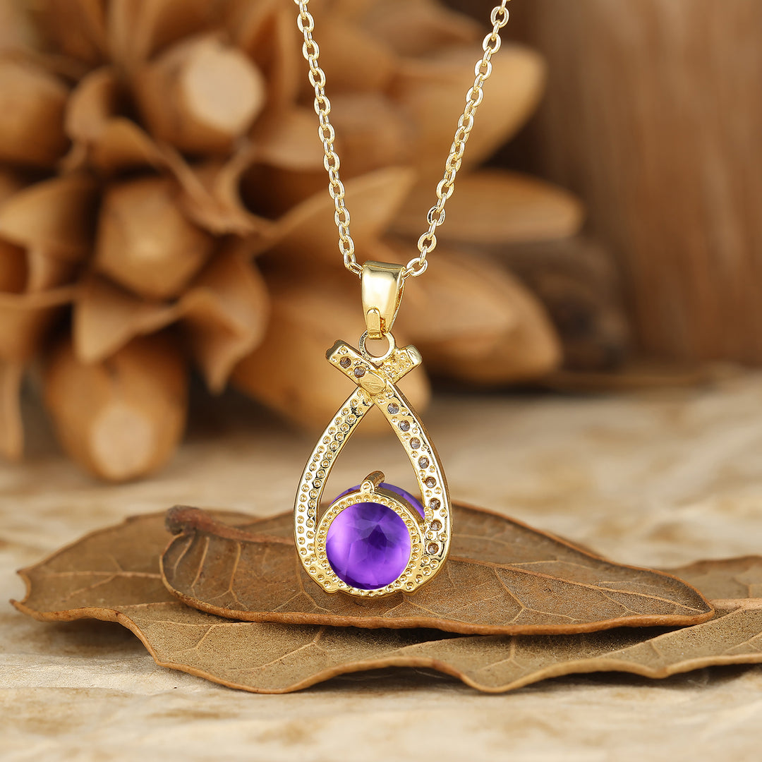 Collar colgante de ágata musgo con corte redondo delicado, collar nupcial de aniversario en oro macizo de 14K