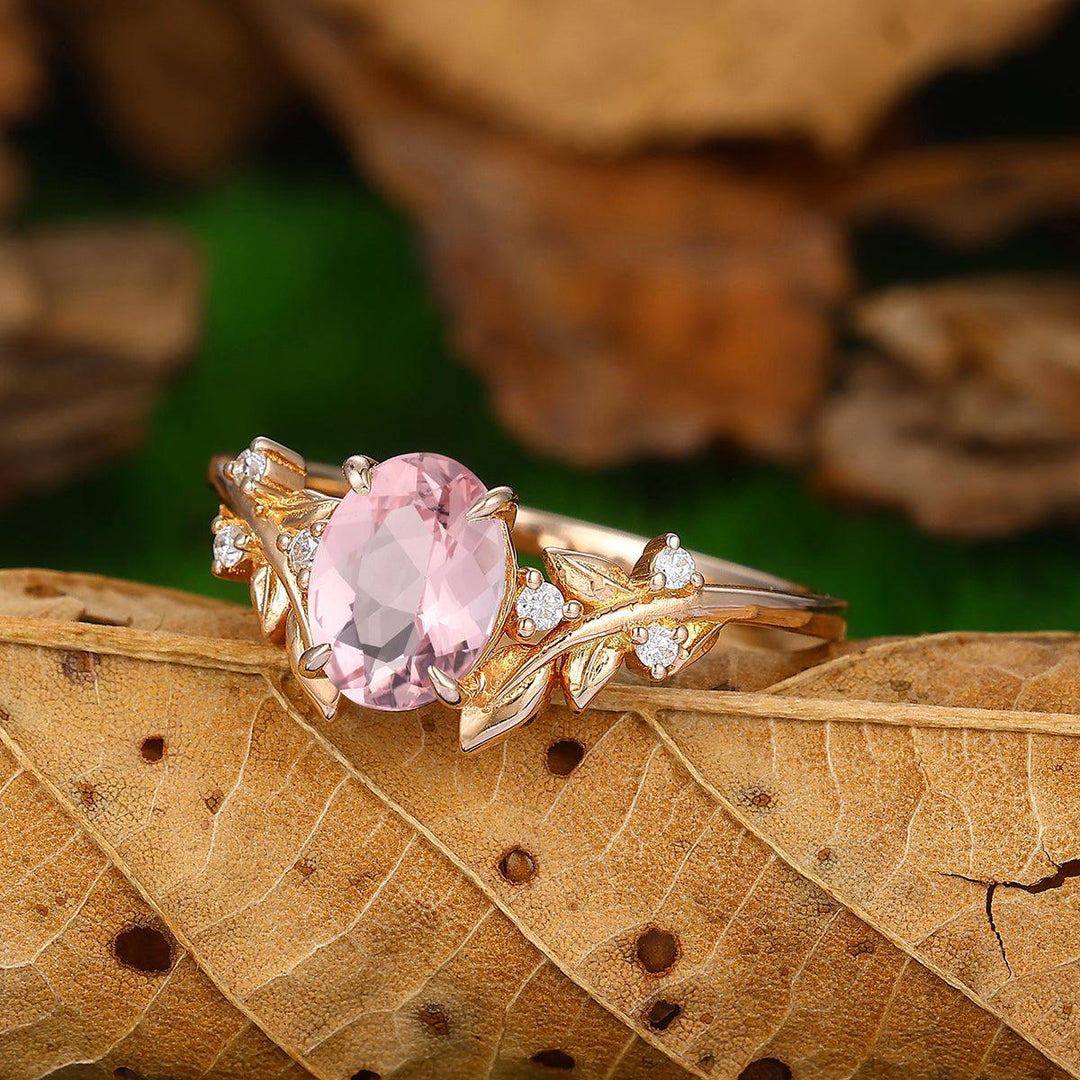 Morganite Yellow Gold Ring Morganite Solitaire Engagement Rings