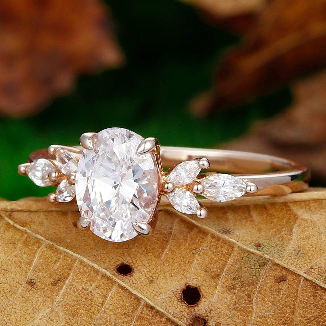 3stone Moissanite Rings For Women D Color Lab Created Diamond