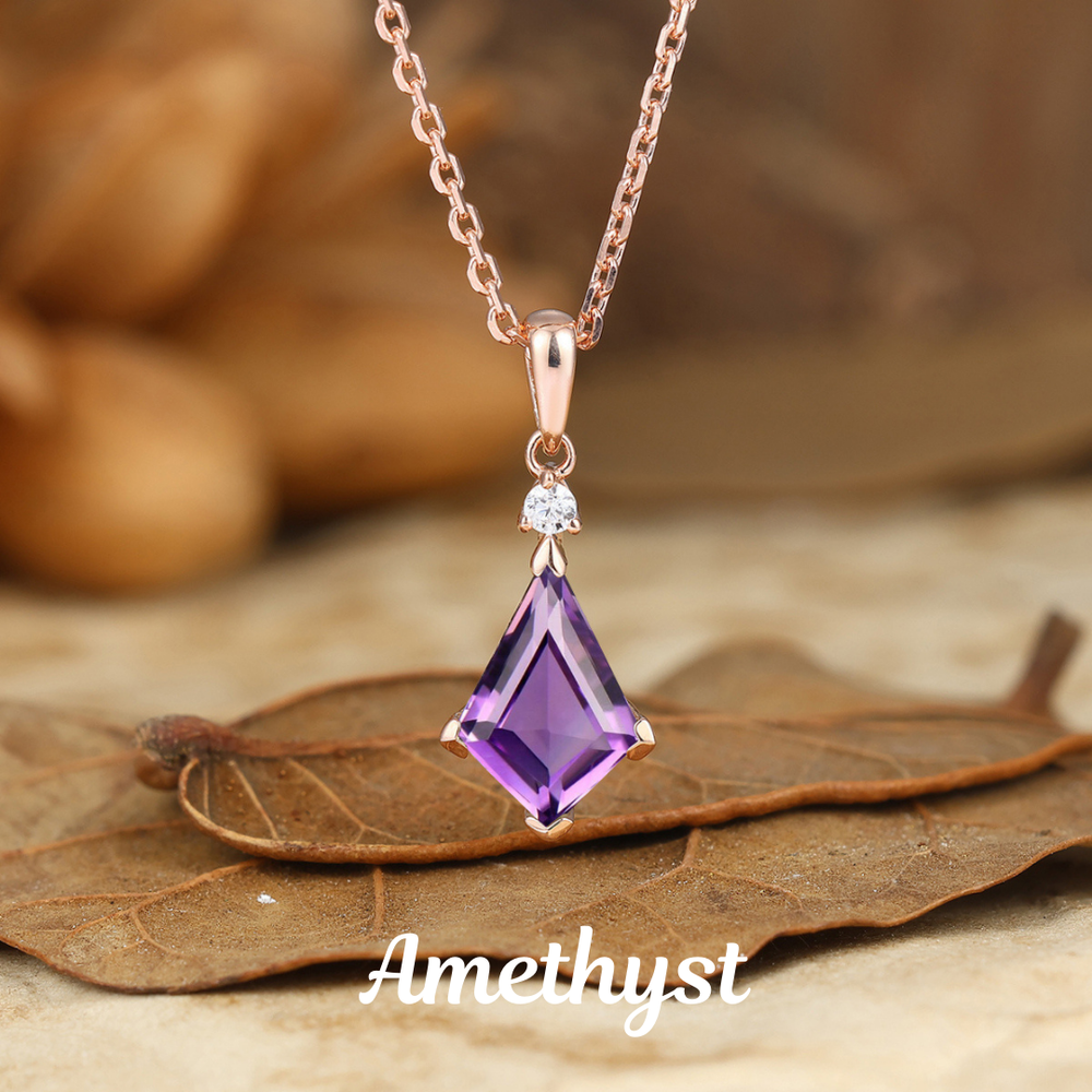 Romantica Collana con Pendente a Taglio Aquamarina a Forma di Aquilone Gioielli con Acquamarina Regalo di Compleanno per Donna