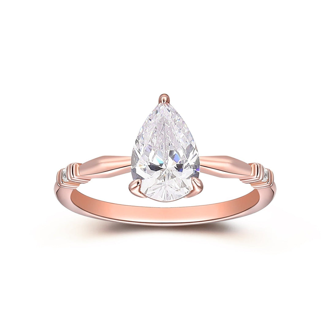 Pear Lab Grown Diamond Wedding Ring IGI Certified Diamond