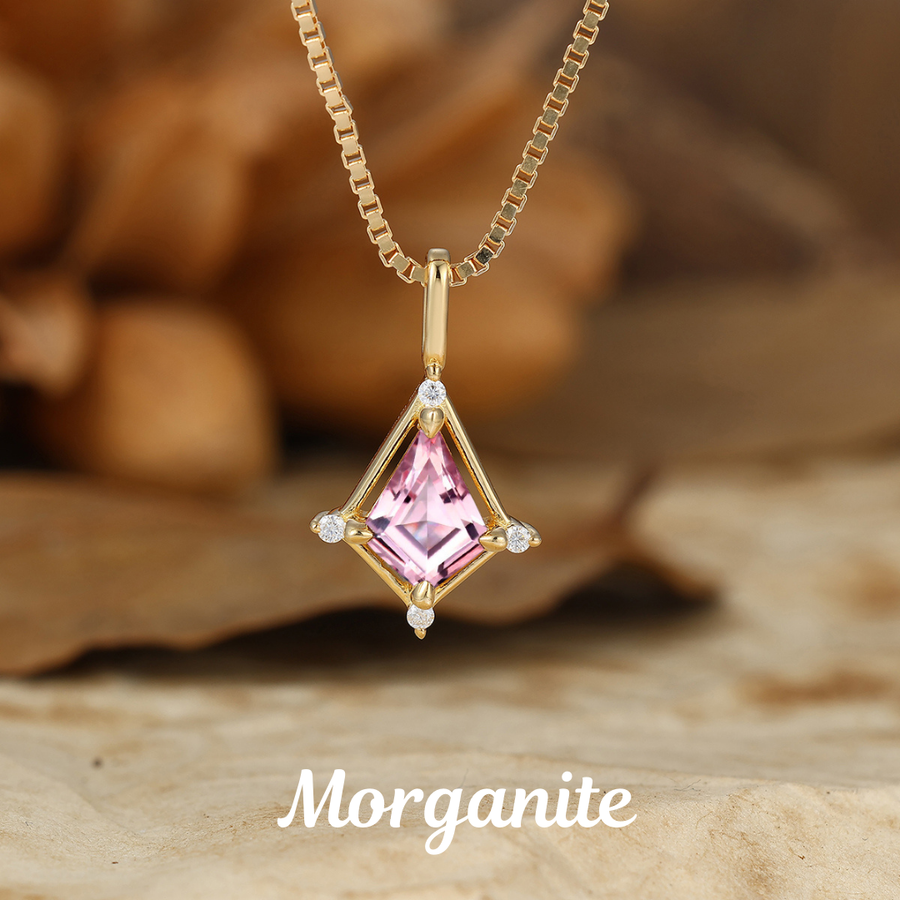 Minimalistische Aquamarin Halskette Anhänger 14K Massivgold Anhänger Schmuck Geschenk für Frauen