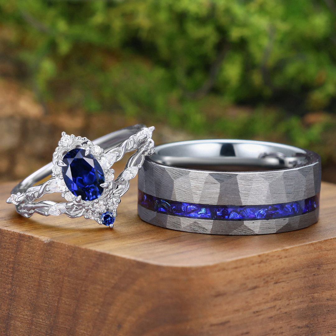 Zaffiro Blu Anelli Da Uomo Vintage Anello Pietra Nera Anello Di