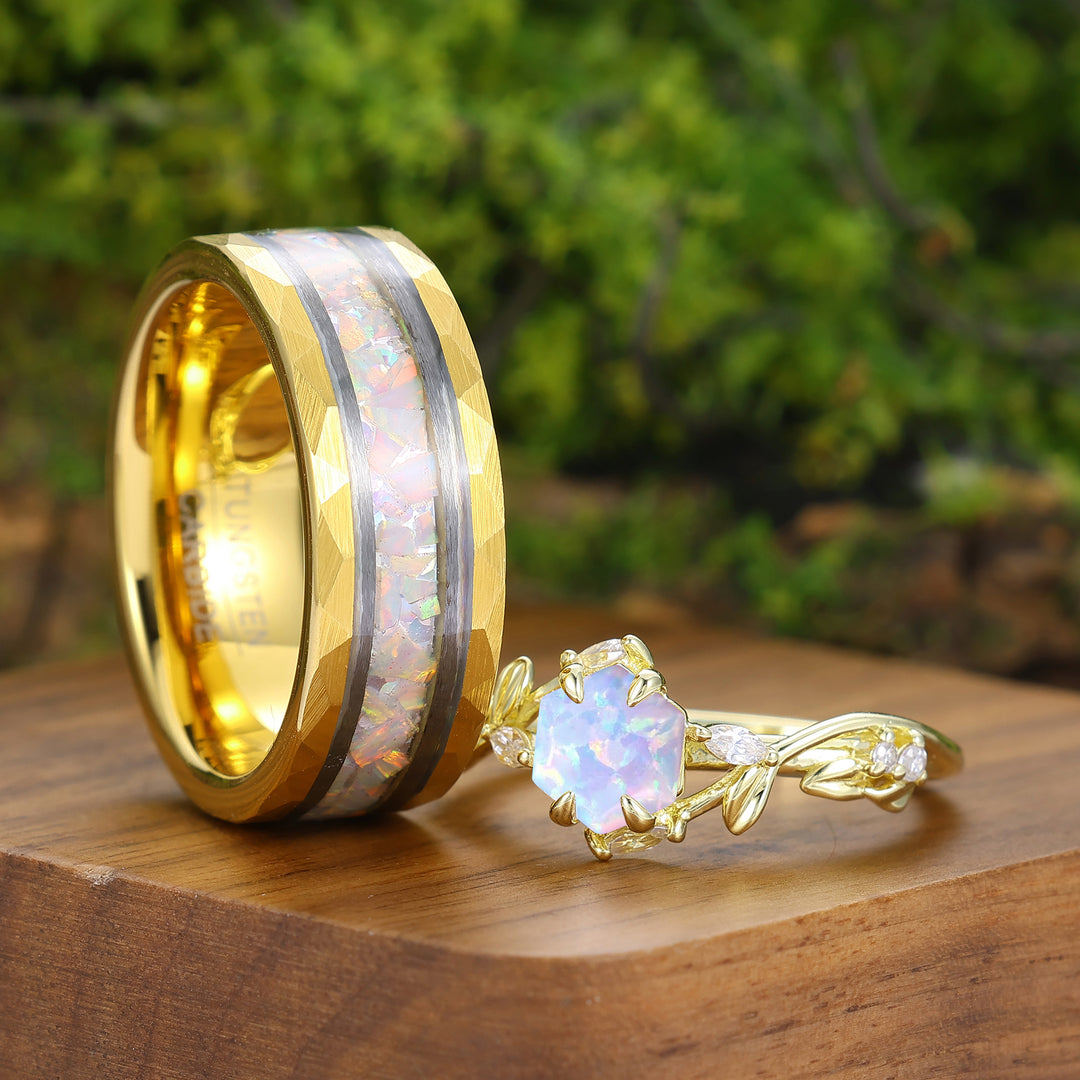 Wedding Alliance Opale Black Opal Ring Men Opale Bague Homme