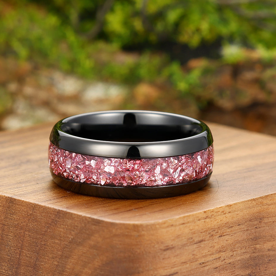 Wedding Band Mens Pink Diamond Ring Stylish Pink Sapphire