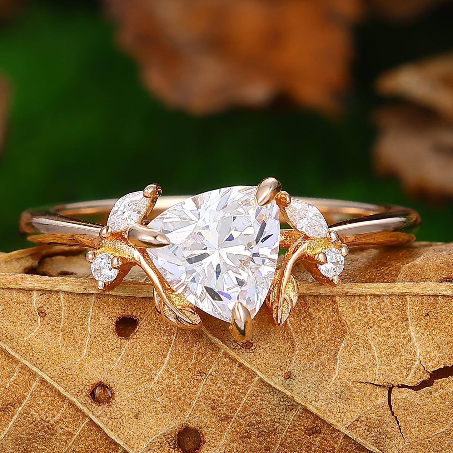 Trillion cheapest Moissanite Ring | Trillion cut ring | Dainty Gold Ring | 14kt moissanite ring | 18kt gold ring | Moissanite engagement ring