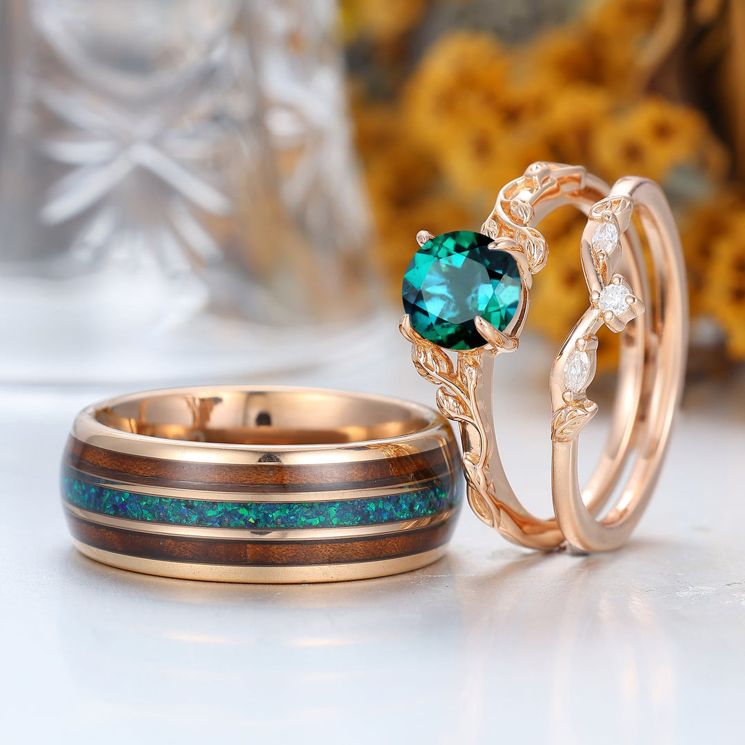 Alliance Bois Alliance Femme Et Homme Assorti Bague Couple