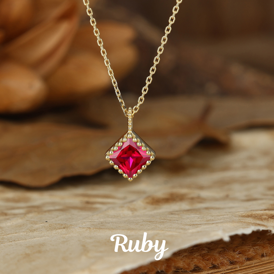 Collana Con Ciondolo Fiore In Ametista E Tormalina Rosa - Argento Sterling 925 Rodiato, 50 Cm