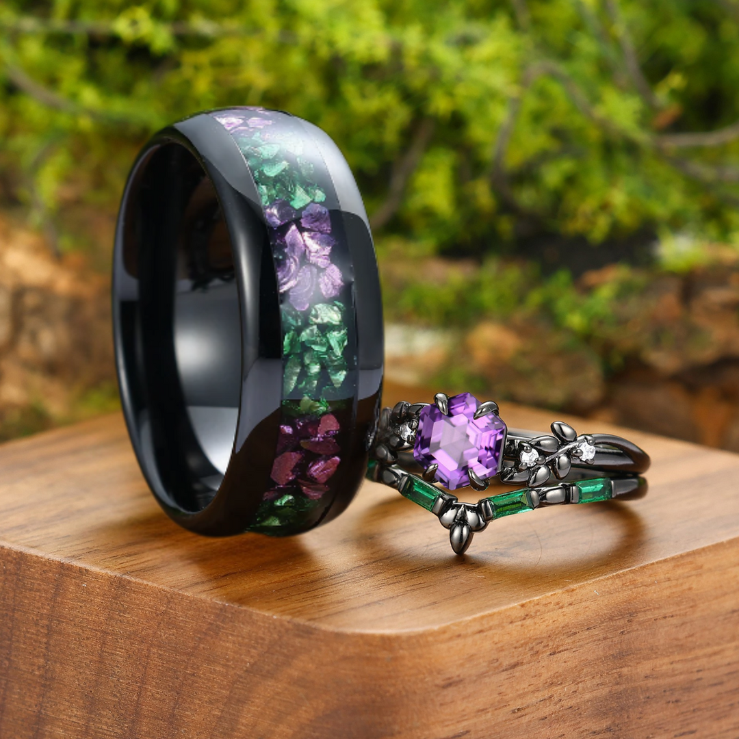 Ring Set Mossy Oak Wedding Rings Three Piece Camo Wedding Bands