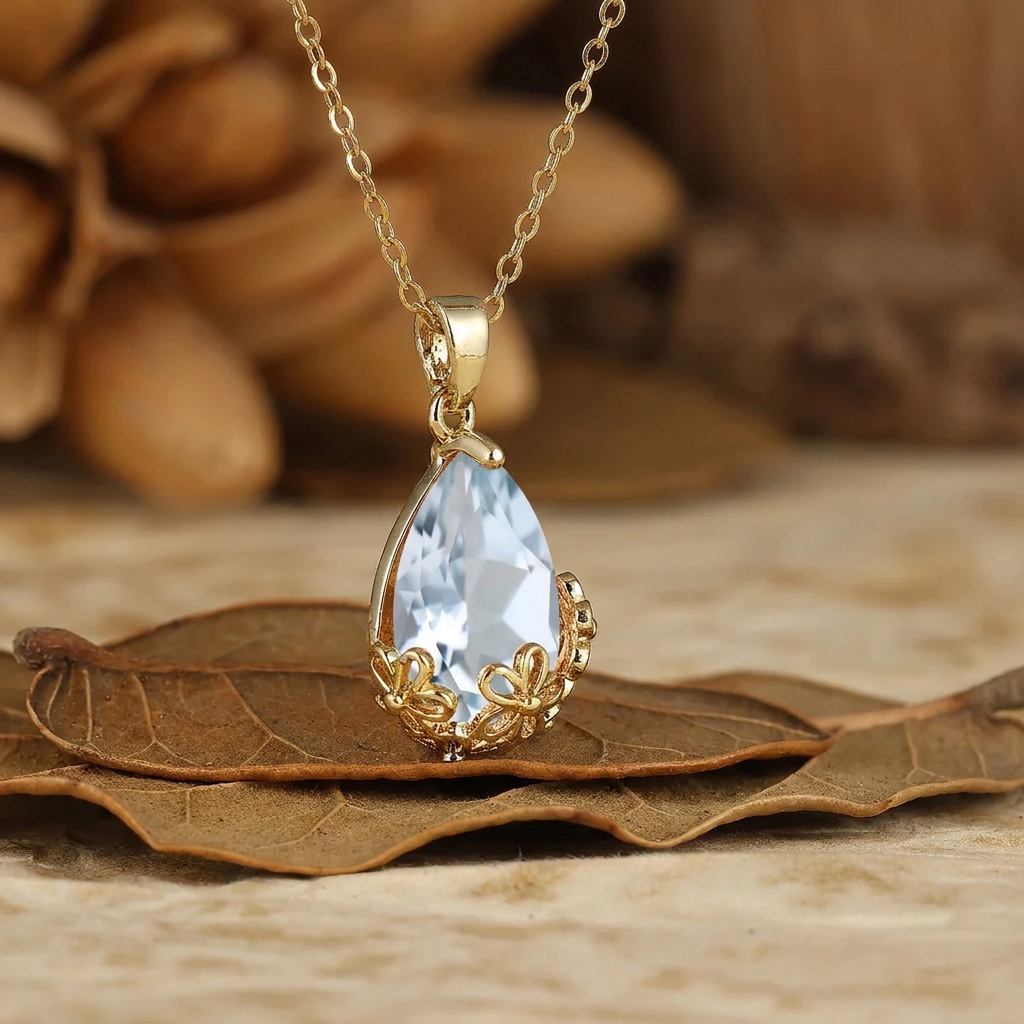 Royal Filigraan Kroon Ontwerp Peren Geslepen Natuurlijke Amethist Hanger Ketting Jubileum Bruiloft Hanger