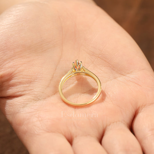 Solid Yellow Gold Marquise Cut Sunstone Bridal Ring Vintage Filigree Moss Agate Women Ring