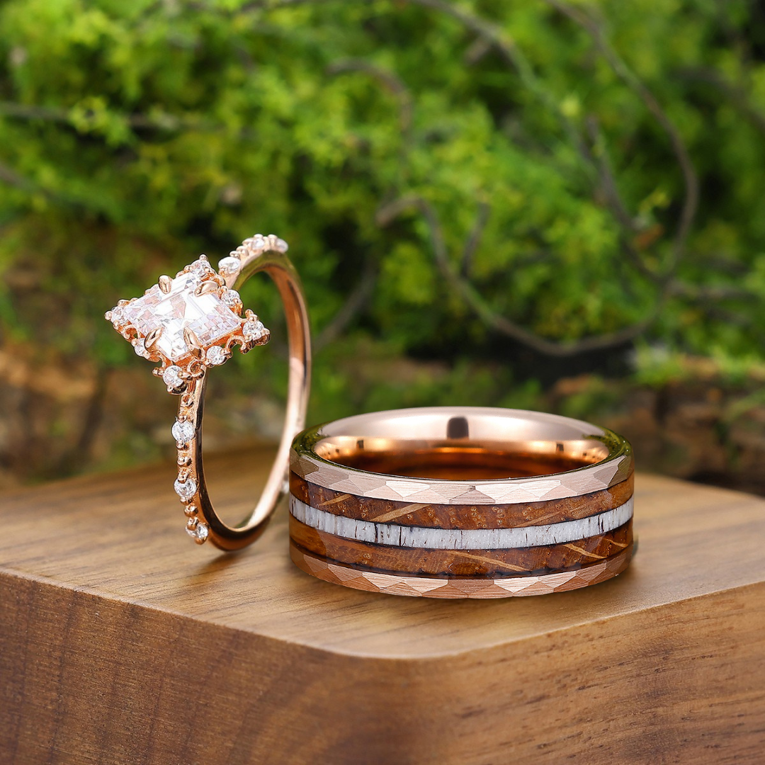 Anillo Compromiso Anillos Aniversario Novios Juego De Anillos Para