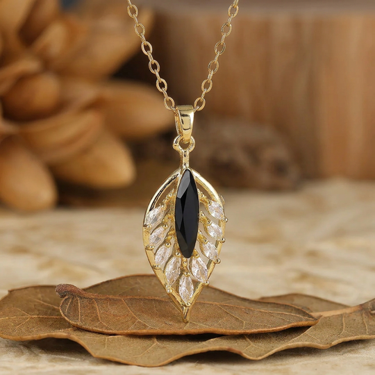Collier Pendentif Argent 925 Opale Marquise Rose et Blanche — Motif Plume/Feuille, Or 14K Pour Femmes