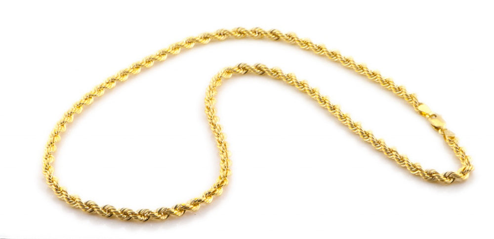 Custom Order - 18K Yellow Gold 3.5mm Rope Chain