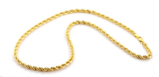 Custom Order - 18K Yellow Gold 3.5mm Rope Chain