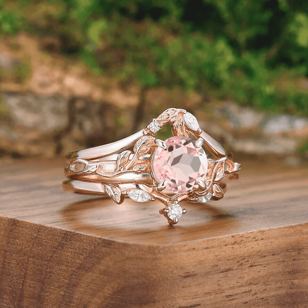 Morganite Diamond Ring Promise Morganite Rings Carat Oval Cut