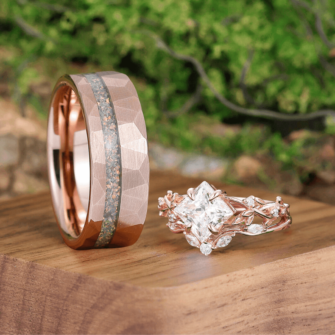 Couple Rings Rose Gold Wedding Sets Walmart Sterling Silver Rose