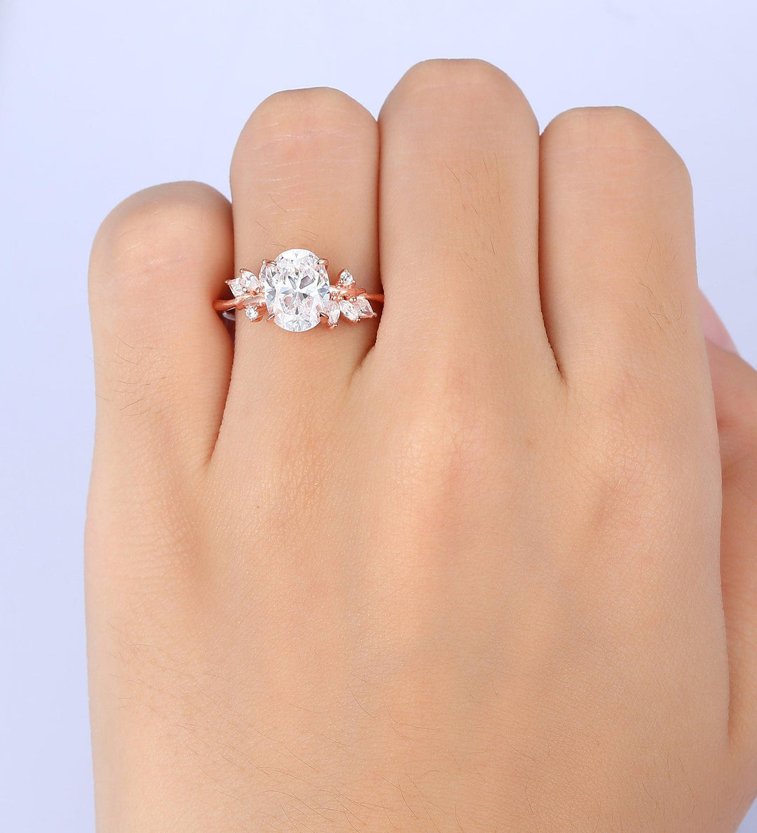 Brilliant Oval 2CT Lab Grown Diamond Proposal Ring for Her - Esdomera