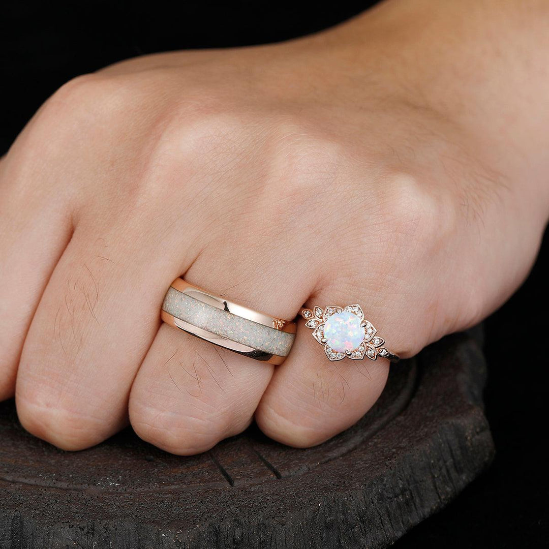 Rose Gold Engagement Pinterest Couple Rings Platinum Rose Gold