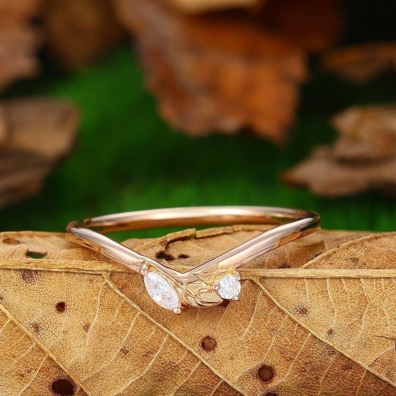 Delicate Vine Stacking Bands for Women Tree Branch Ring - Esdomera