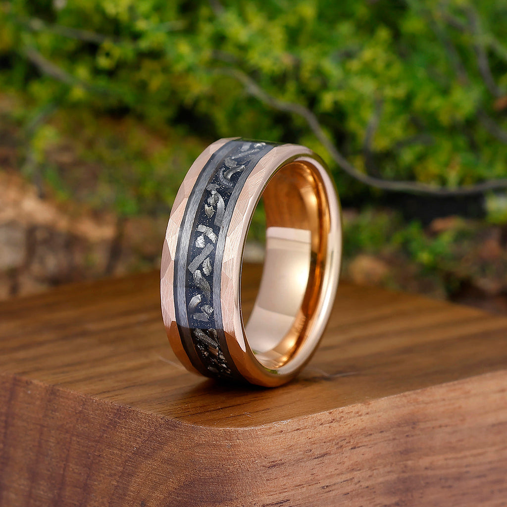 EVE'S ADDICTION 8mm Tungsten Ring – Engravable Raised Center Comfort Band, Sizes 9 To 13