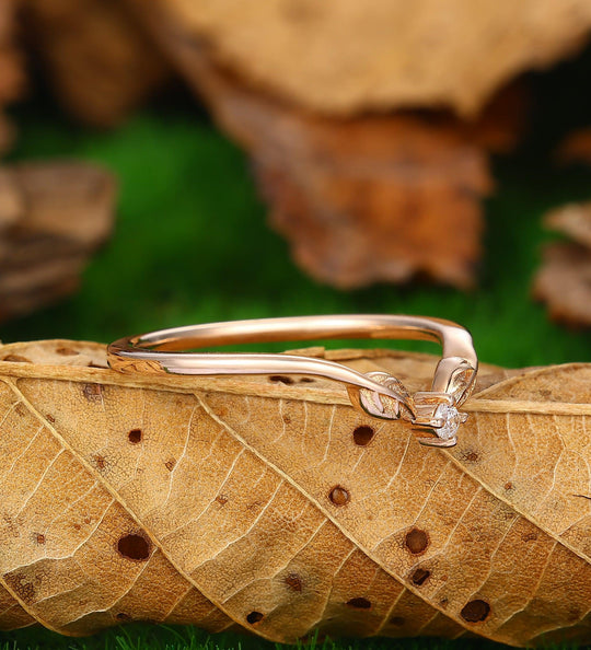 Handmade Jewelry Nature Inspired Leaf Wedding Ring - Esdomera