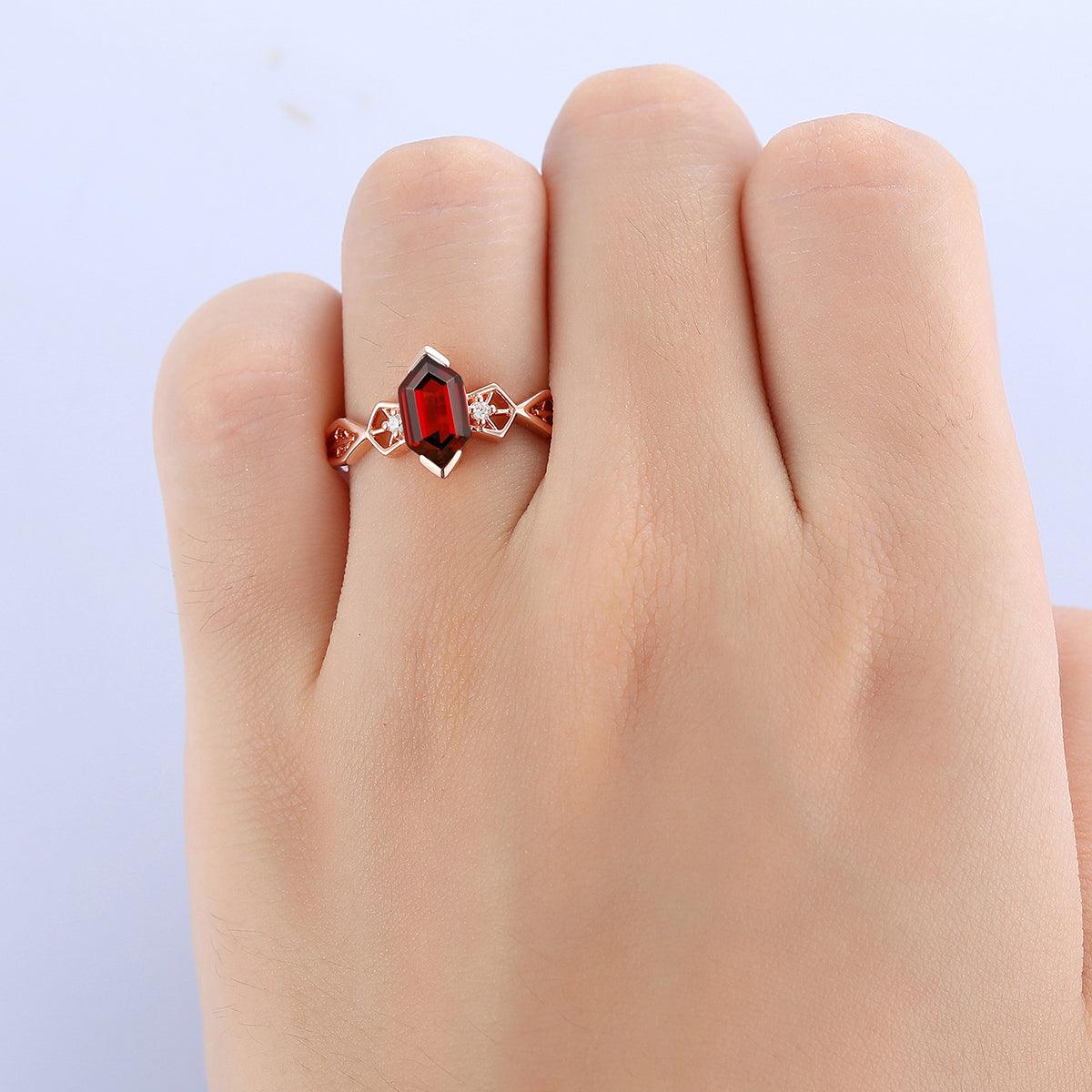 Outlet 925 Garnet Ring