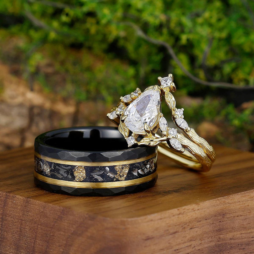 Plated Rings Matching Dinosaur Rings For Couples Luxurious Pear